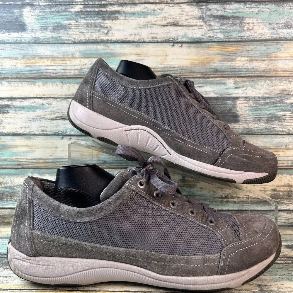 Dansko Sneakers Womens Harmony Size 8.5-9 Gray Suede Casual Shoes Comort Walking